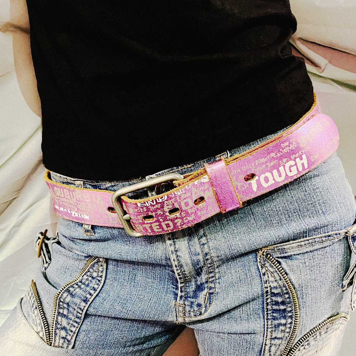 Tough pink belt